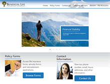 Tablet Screenshot of beneficialfinancialgroup.com